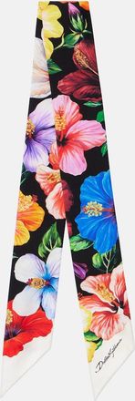 Dolce & Gabbana Floral silk twill scarf