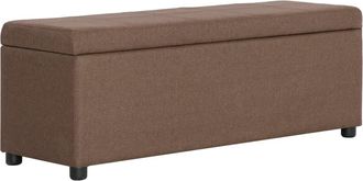 vidaXL Vidaxl - Panca Con Vano Portaoggetti 116 Cm Marrone In Poliestere