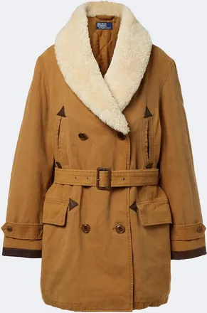 Polo Ralph Lauren Shearling-trimmed cotton coat