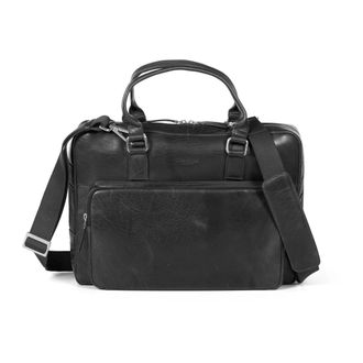 Howard London Laptop Bag Leopold - Heren - Laptoptassen - Zwart - ONE Size - Leer - Tassen