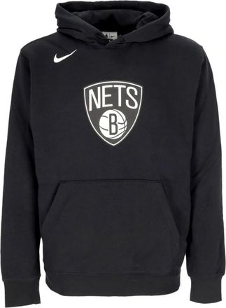 Nike Brooklyn Nets Club Hoodie - Heren - Sportshirts - Zwart - S - Katoen - Fitness
