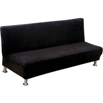 OEM Funda Para Sof&aacute; Cam, El&aacute;stica Y Resistente A Las Manchas, Para Sof&aacute;s Sin Brazos, Color Negro -crezuo