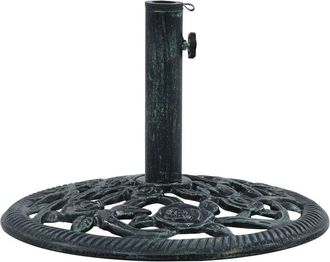 vidaXL Umbrella Base Green 19.8 lbs 15.7 Cast Iron, 47863