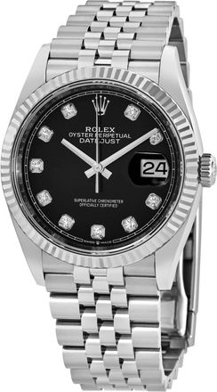 Rolex Datejust 36 Black Diamond Dial Automatic Jubilee Ladies Watch 126234BKDJ