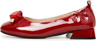 Cesare Gaspari Schoenen, Dames, Rood, 37 EU, Leer, Gelaagde Lakleren Ballerinas