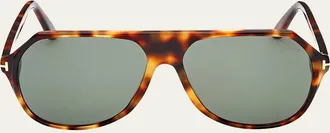 Tom Ford Mens Hayes T-Logo Square Sunglasses