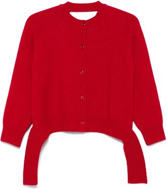 Simone Rocha Cardigan con scollatura posteriore - Rosso
