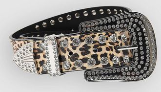 Broken Promises Leopard Lust Rhinestone G&uuml;rtel