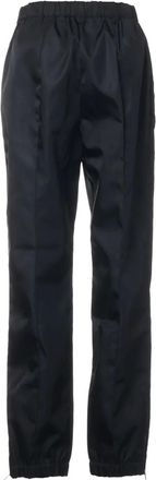 Prada 2021 triangle-logo trousers - Zwart