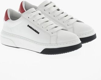 Dsquared2 Leather Low-Top Sneakers BUMBER with Lettering Logo size 36