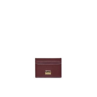 Dolce & Gabbana Portacarte in pelle di vitello plong&eacute; - - Accessories - Donna - Rosso - ONE SIZE