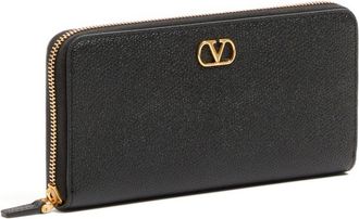 Valentino Garavani VLogo Signature Leather Wallet - Black