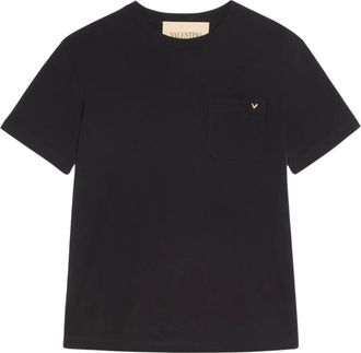 Valentino Katoenen T-shirt met Vgold - Heren - T-shirts - Zwart - XL - Katoen - Tops