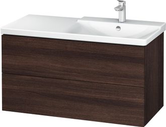 Duravit Duravit L-cube Mueble De Pared 1020mm, Profundidad 481, 2 Cajones, Apto Para P3 Comfort Art&iacute;culo 233410, Lavabo A La Derecha, Color: Decoraci&oacute;n Casta&ntilde;