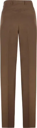 Gucci Womens Trousers Panama Chocolate Polyester Straight