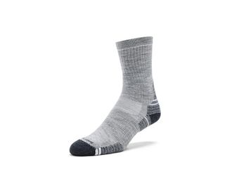 Smartwool Hike Targeted Cushion Mid Crew Socks Mens Crew Cut Socks Shoes Light Gray : LG (Mens Shoe 9-11.5), Merino/Mesh/Nylon