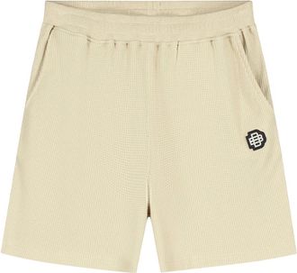 Black Bananas Korte Broeken, Heren, Beige, S, Katoen, Monogram Waffle Shorts