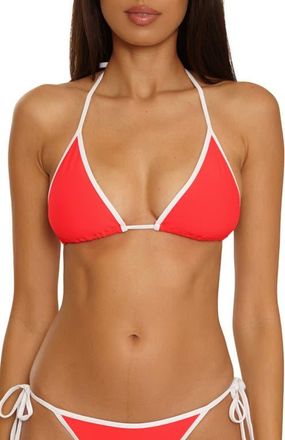 BECCA by Rebecca Virtue Sport Mode Triangle Bikini Top in Caliente at Nordstrom, Size Medium