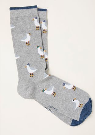 Fat Face FatFace Grey Seagull Socks