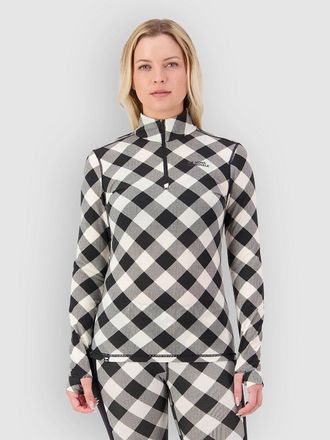 Mons Royale Cascade Merino 1/4 Zip Base Layer Top patroon