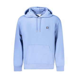 Calvin Klein Mens Classic Pullover Cotton Hoodie - Light Blue - Size X-Large