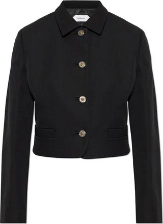 Versace Wol Blazer - Dames - Blazers - Zwart - M - Wol - Jassen