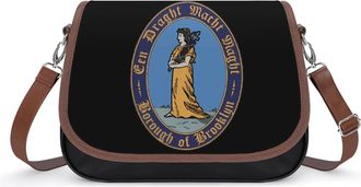 Generic Flag of Brooklyn New York Small Womens Crossbody Bags Shoulder Handbag with Adjustable Strap for Travel