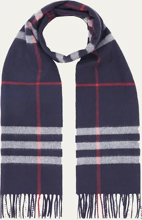 Burberry Mens Giant Check Cashmere Scarf