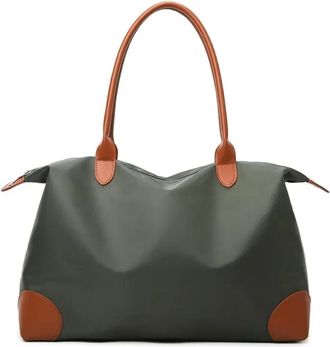 Generic Compatible For Large Capacity Lightweight Womens Travel Bag Wet and Dry Yoga Sports Boarding Suitcase Suitable(Green)