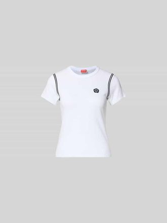 Kenzo Slim Fit T-Shirt aus reiner Baumwolle in Weiss, Gr&ouml;&szlig;e M