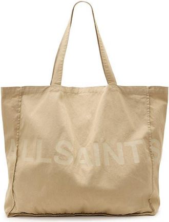 AllSaints Large Biggy Cotton Tote in Light Khaki at Nordstrom