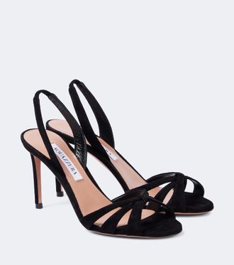 Aquazzura Sandali Tati 85 in suede