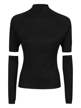 Hinnominate ribbed-knit jumper - women - Viscose - S - Black