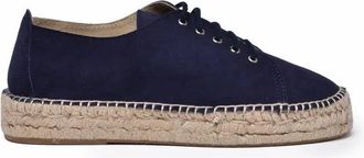 Virreina Suede Lace-up Espadrilles - Midnight Blue