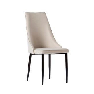 Klast Silla de comedor de tela beige 45x95 cm
