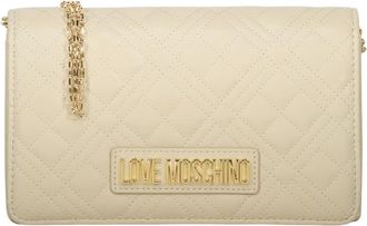 Love Moschino Cross Body Bags, female, Beige, Size: ONE SIZE Quilted PU Shoulder Bag