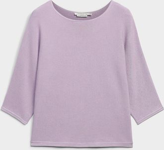 Contemporaine Womens Textured knit loose boxy sweater