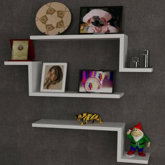 Dmora Estante Baku, Un Estante, 56x15x18h Cm Blanco