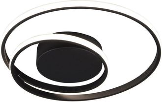 Reality Reality Leuchten - Zibal Plaf&oacute;n Led Espiral Negro 22w Regulable &Oslash;39 Cm Trio Lighting