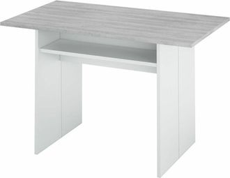 Forés Mesa consola Tavolo desplegable blanco y cemento