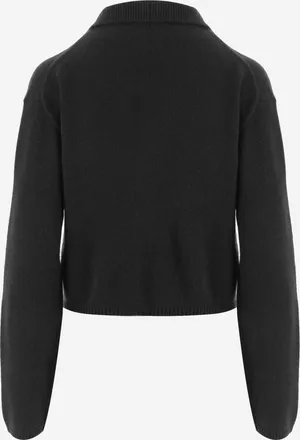 Allude Womens Cashmere Sweater Black