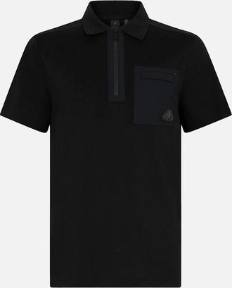 Moose Knuckles Mens DALON POLO SHIRT - Black - Size: 36