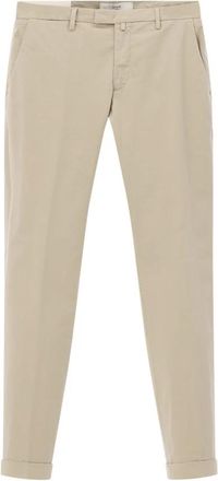 BRIGLIA 1949 Slim-Fit Stretch-Cotton Chinos - Heren - Chinos - Beige - XL - Katoen - Broeken