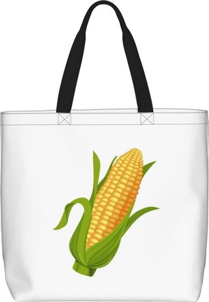 Generic Women Handbag Fresh Ripe Corn Cobs Pattern Women Tote Bag Girls Waterproof Beach Travel Bags, For Birthday, Christmas, Graduation, Daily, Swim