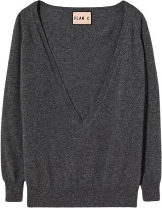 Plan C Plan C, Dames, Truien, Grijs, Maat: XS
