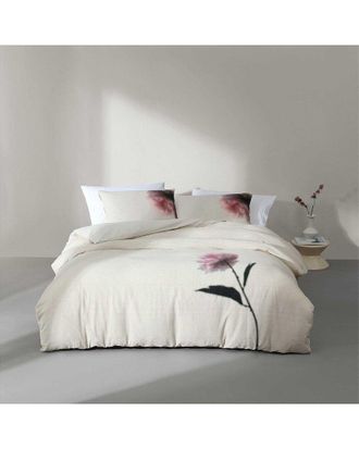 Calvin Klein Peony Linen-Blend Printed Duvet Set