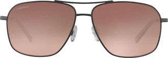 Serengeti Eyewear Dorwinn Rectangular Gradient Brown-Tint Sunglasses with Double Bridge Design