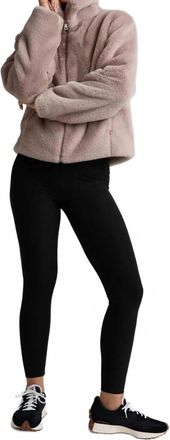 Beyond Yoga On The List Plush Faux Fur Jacket In Oat Latte