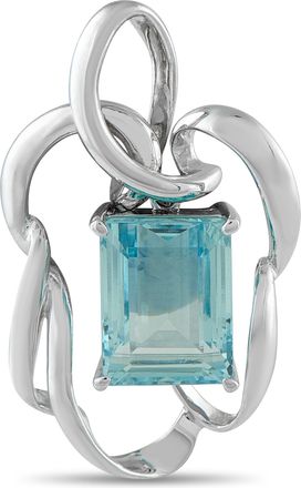 Luxury Bazaar Platinum 14.40ct Aquamarine Pendant MF27-110525