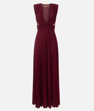 Elisabetta Franchi Satin Midi Dress With Asymmetric Skirt